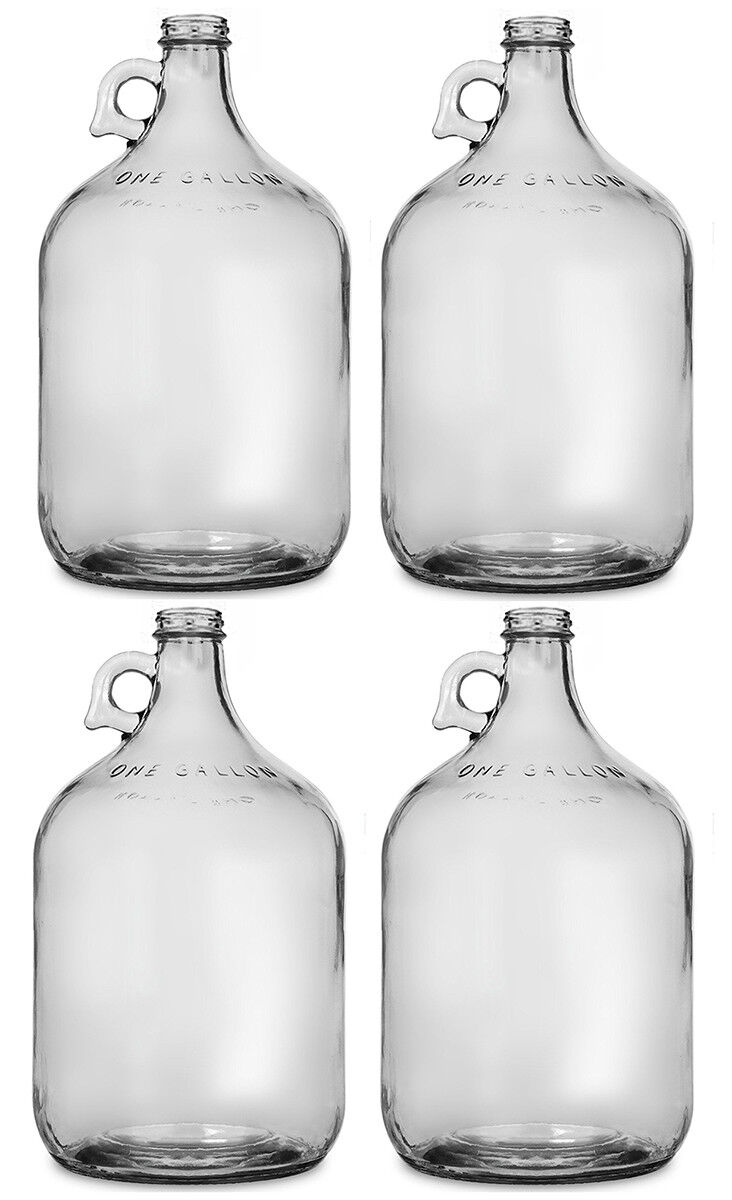 Glass Jug 1 Gallon Carboy Fermenter (Pack of 4)