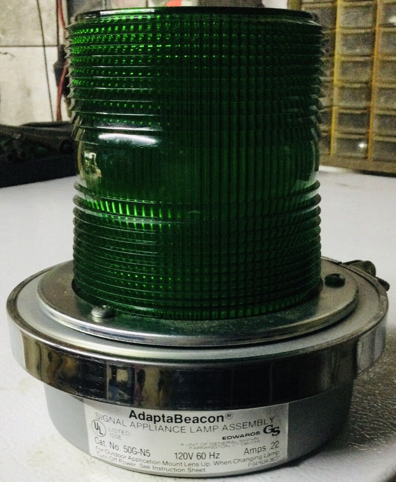 Adaptabeacon Signal Appliance Lamp Assembly (Green) 120V 60Hz