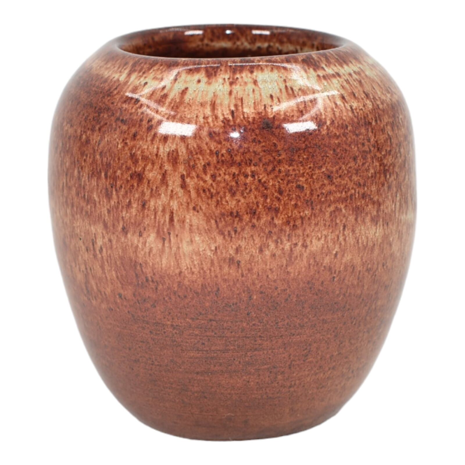Pine Ridge Sioux Dakota Art Pottery Hand Made Brown Ceramic Cabinet Vase Talbot