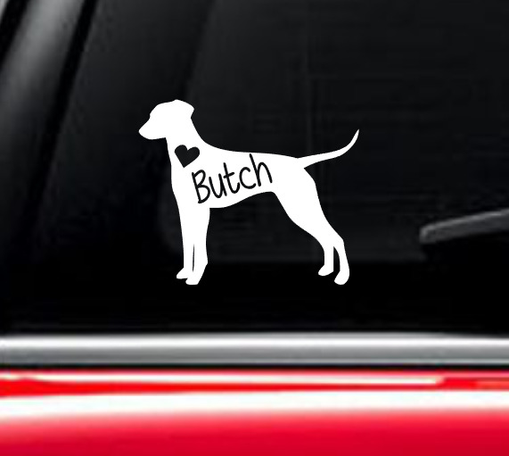 Dalmation Dog car decal with custom name