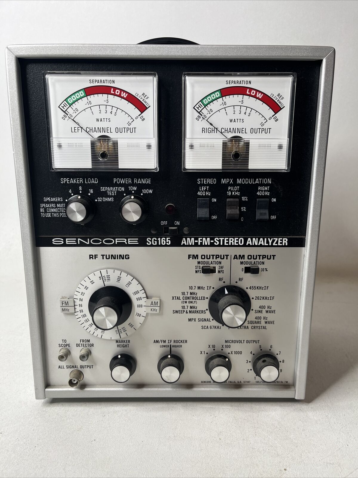 Vintage Sencore SG165 AM-FM-Stereo Analyzer - CLEAN - LOOK