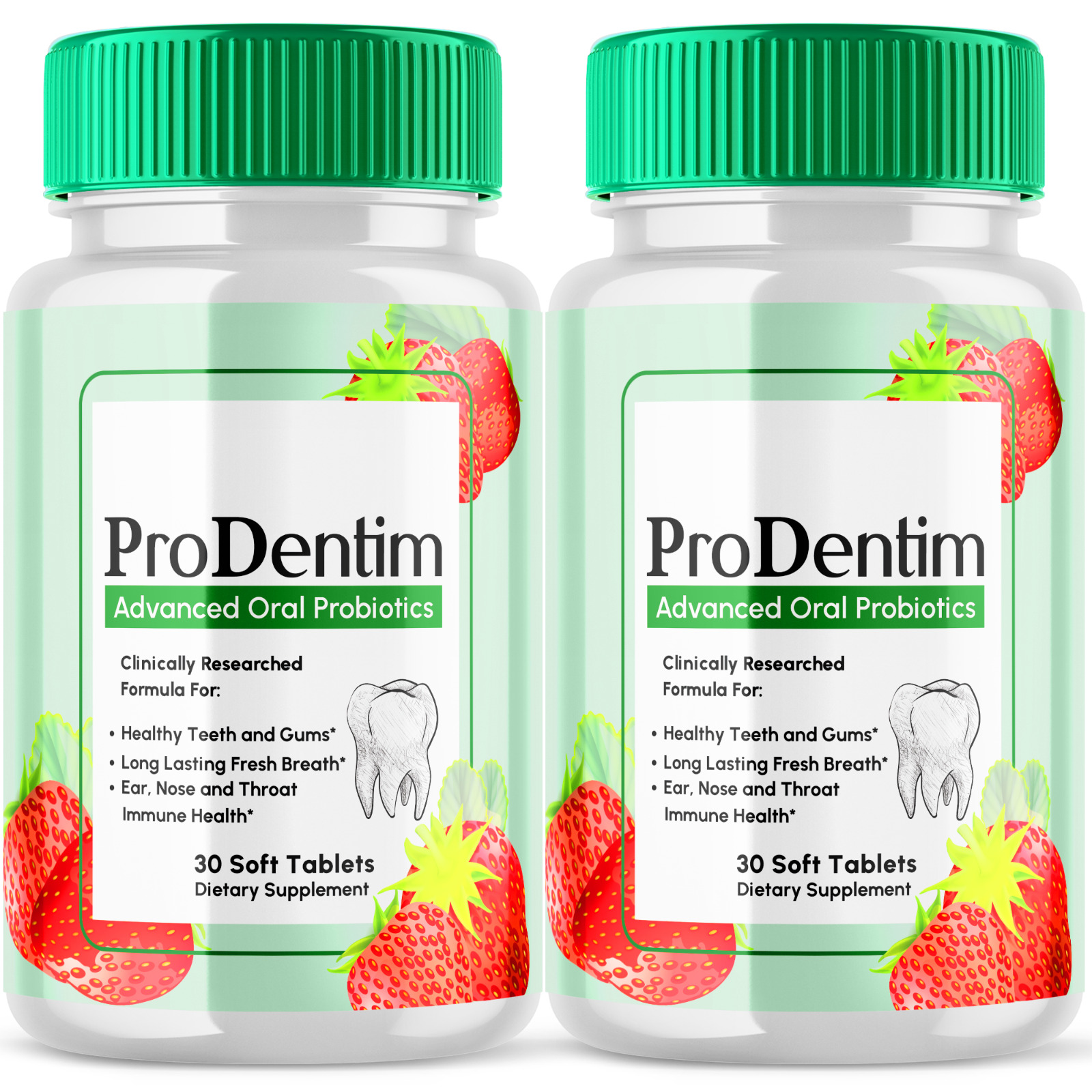 (2 Pack) Prodentim Soft Tablets Chewable Probiotic For Gums Teeth (60 Tablets)