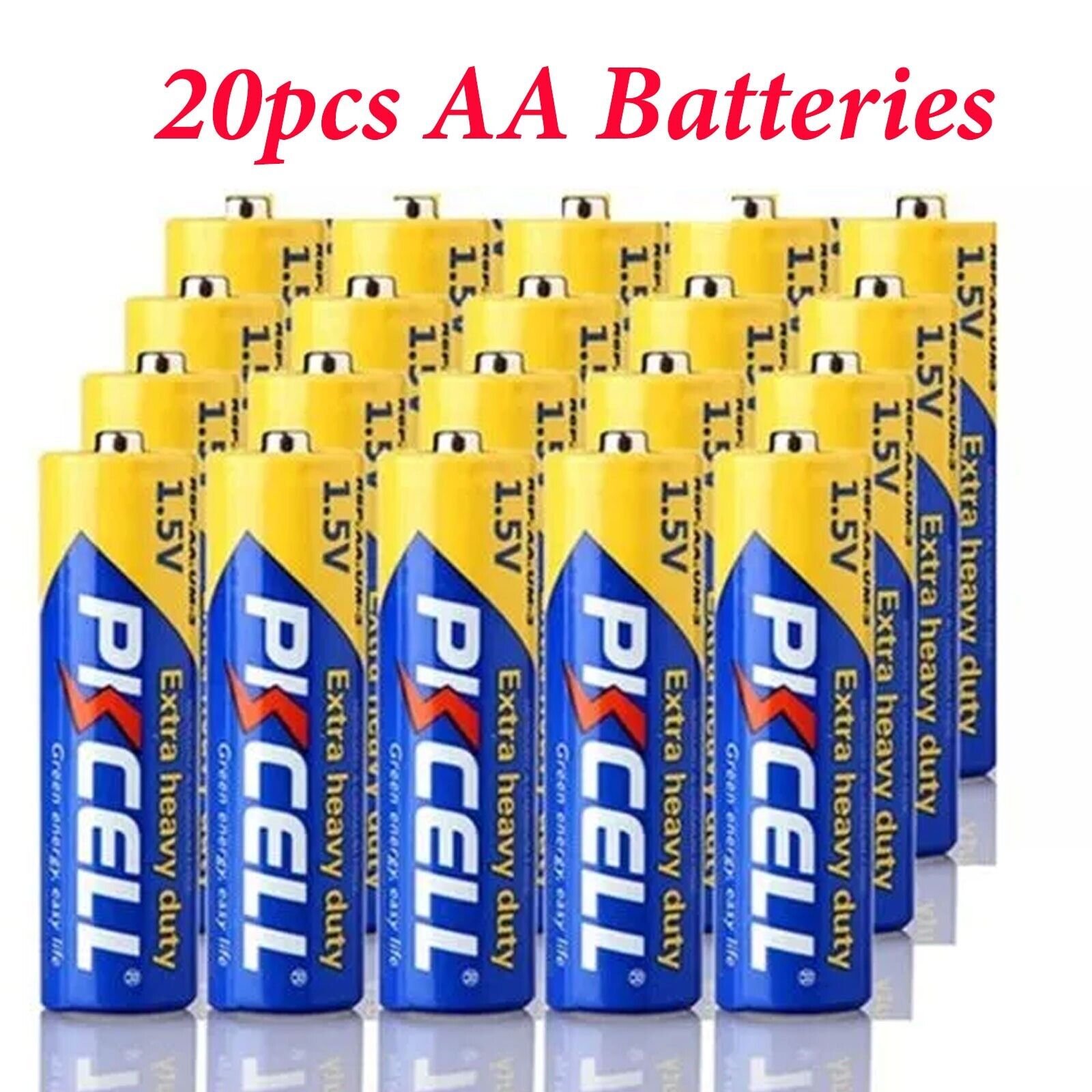 20Pcs AA Batteries 1.5V Double A Cell E91 R6P PC1500 Carbon-Zinc for TV Remote