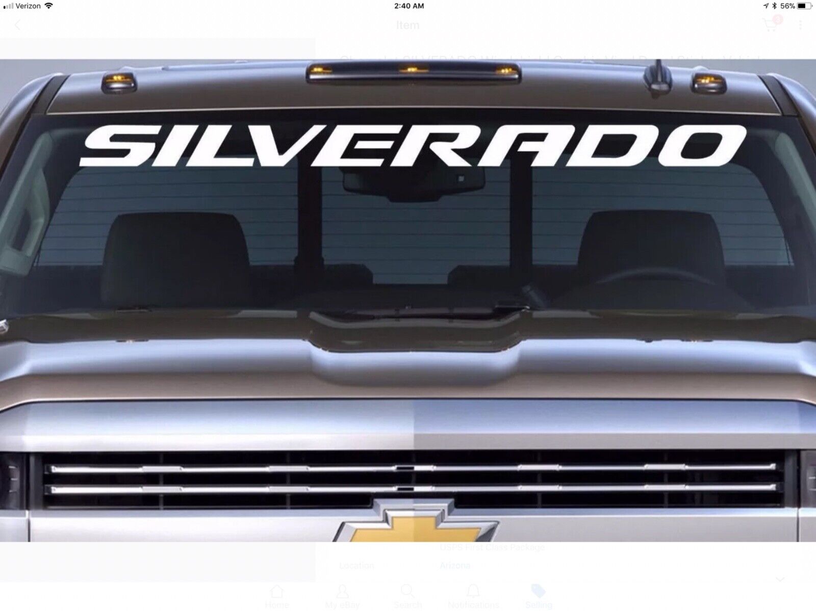 New Chevrolet SILVERADO Windshield Graphic Vinyl Decal Sticker Vehicle Logo 329