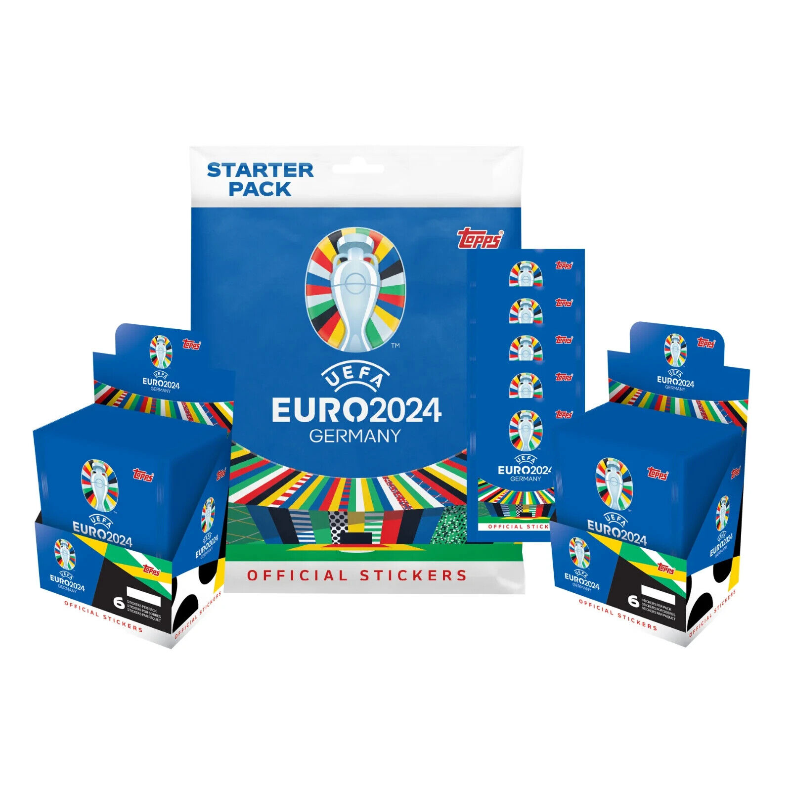 2024 Topps UEFA Euro Cup Stickers #2 Bundle 100 Packs+Mega Starter Ships May 13
