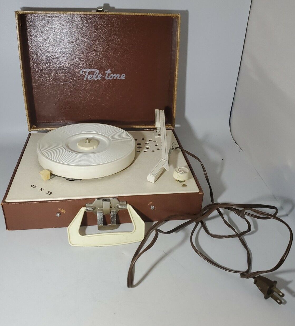 Tele Tone Rare Vintage Suitcase Record Player