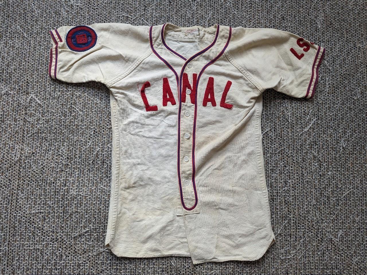 vintage 1950s baseball jersey WILSON cotton 36-38 felt letters XS usa made