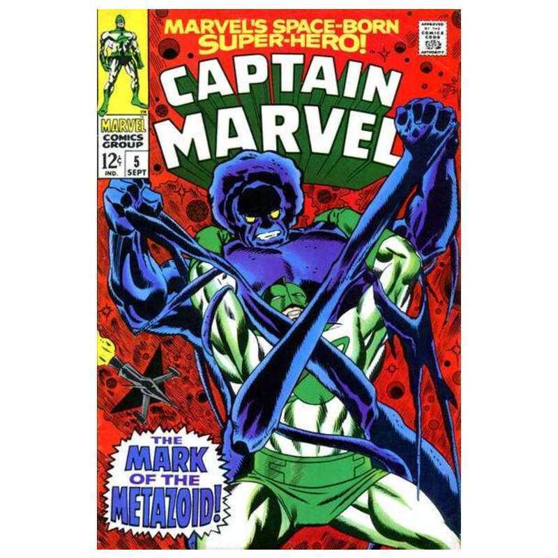Captain Marvel (1968 series) #5 in Fine + condition. Marvel comics [p@