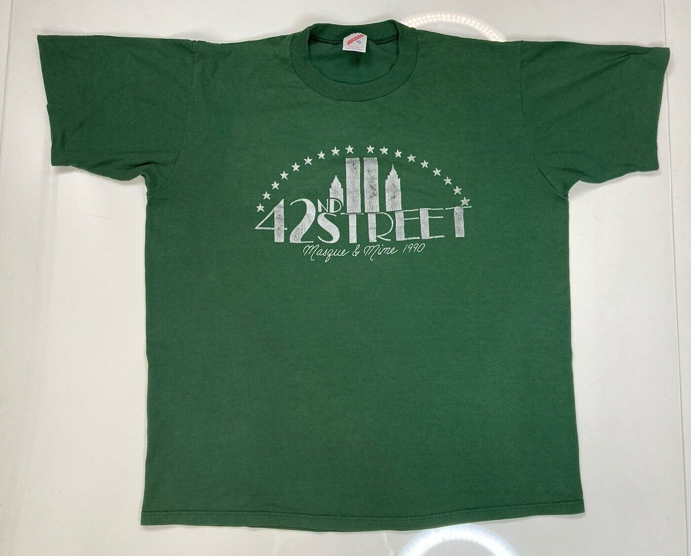VTG New York 42nd Street Masque & Mine 1990 T-shirt Men XL USA 90s Single Stitch