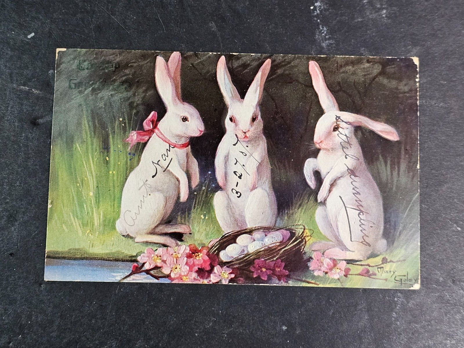 Early 1900s postcards easter holidays 3x5 used