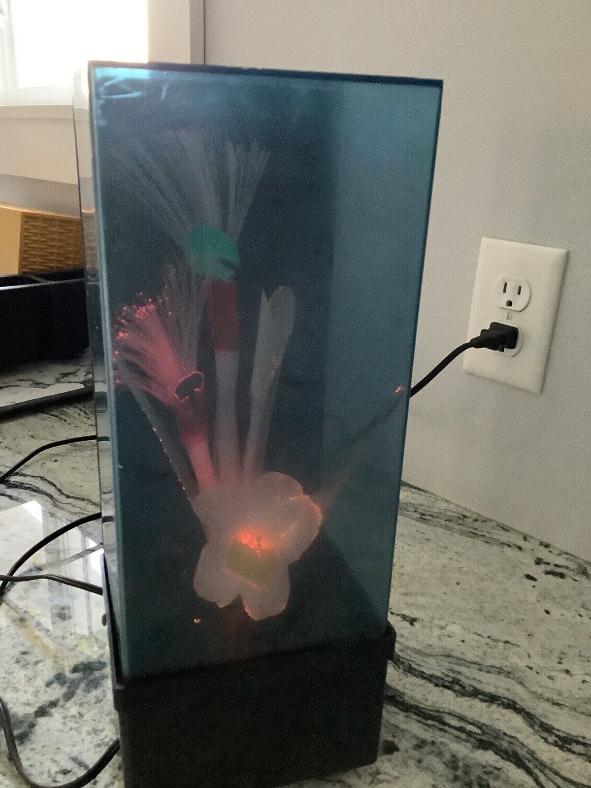 Vintage Fiber Optic Multi Color Changing Flower Lamp light