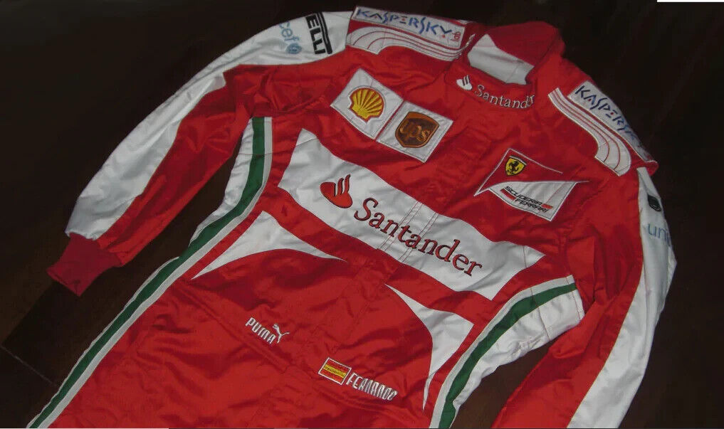 Fernando Alonso\'s 2013 Racing Suit: An Exquisite Embroidered Masterpiece.
