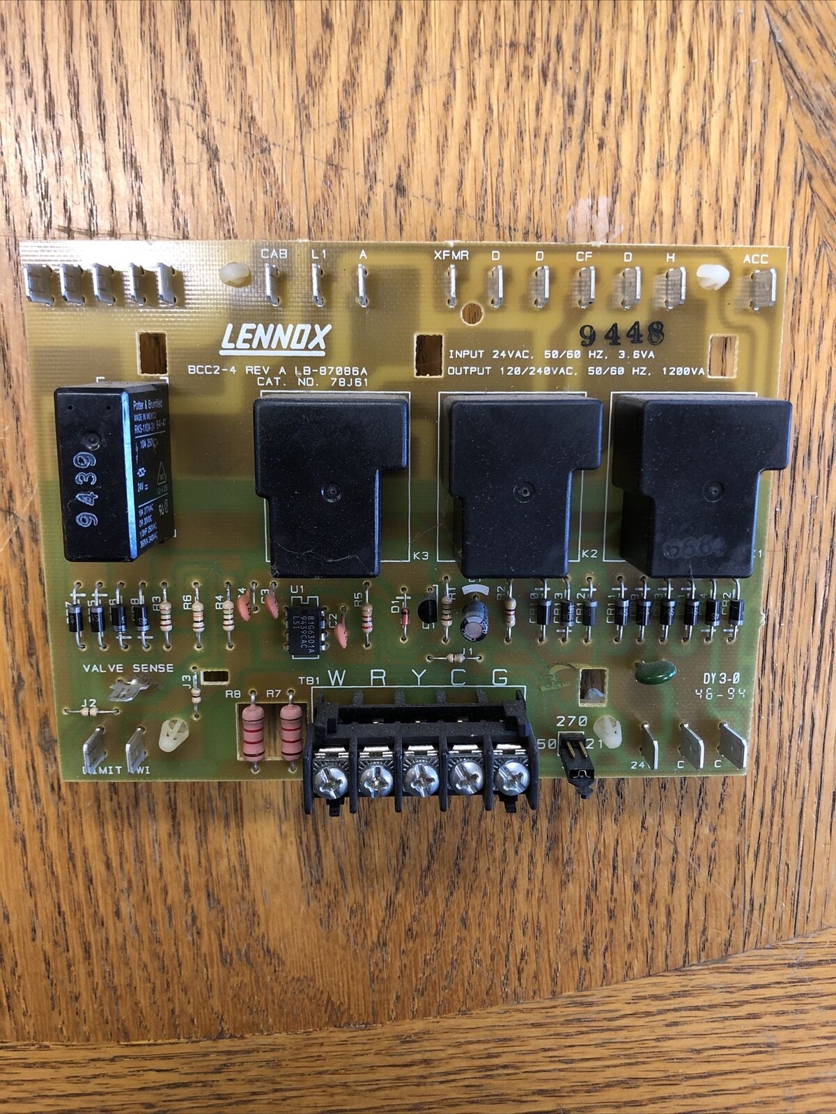 LENNOX BCC2-4 REV A LB-87086A Furnace Control Circuit Board 78J61