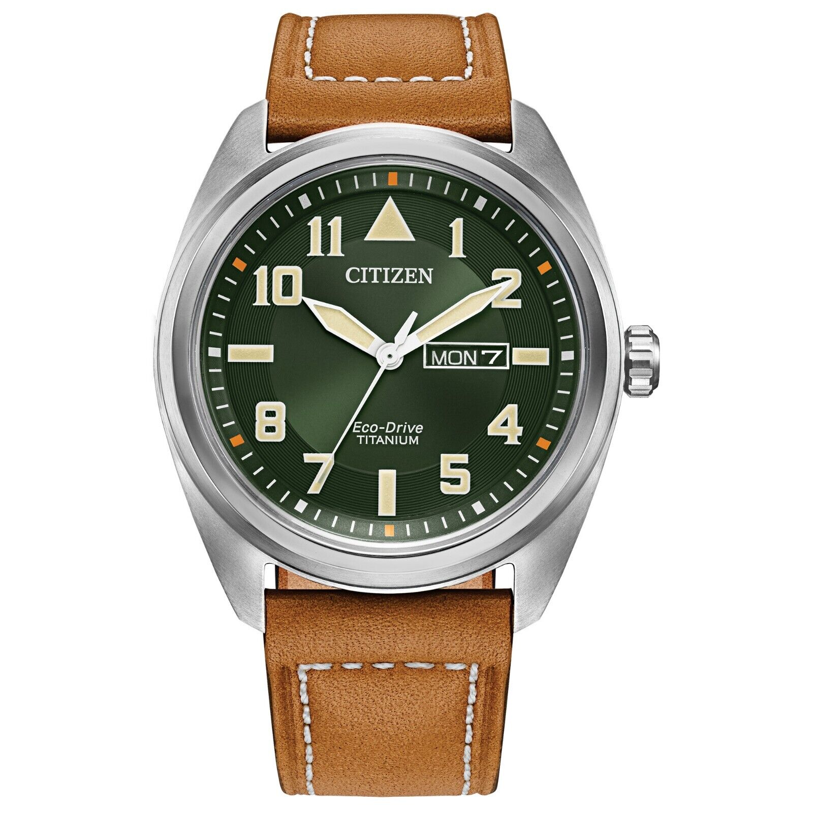 Citizen Eco-Drive Men's Garrison Calendar Brown Leather Watch 42MM BM8560-02X