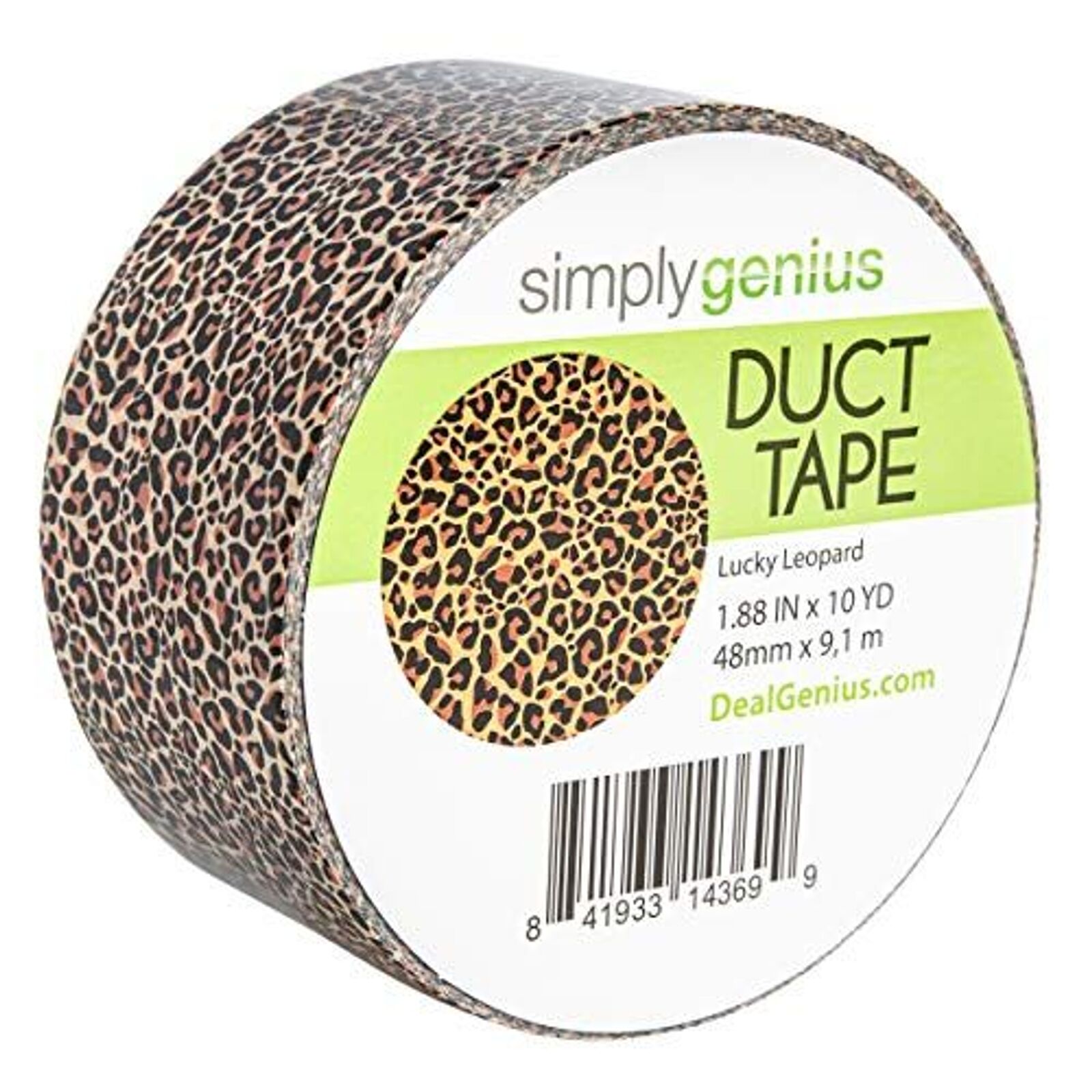 Pattern Duct Tape Heavy Duty, Craft Supplies, 1.8 in x 10 yards (Lucky Leopard)