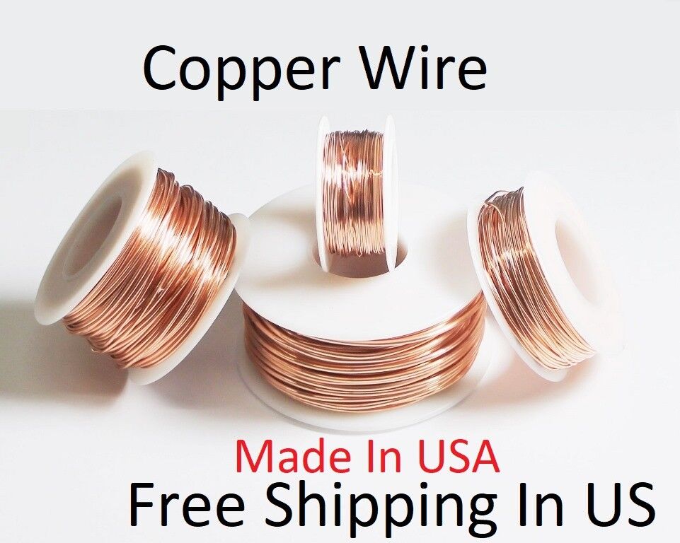 Copper Wire Round (Dead Soft) Sizes 10,12,14,16,18,20,22,24,26,28,30 Ga