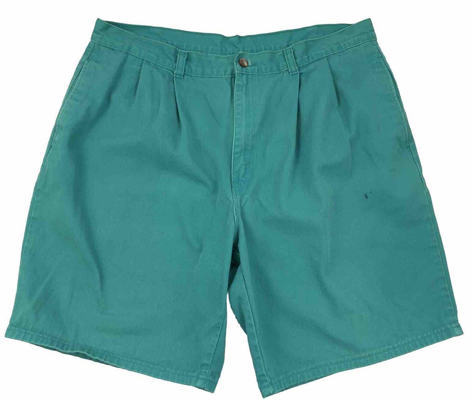 Vintage Duck Head Men’s Cotton Pleated Shorts Size 38 True Green