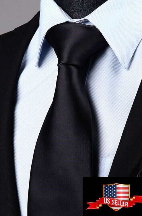 New Men's Dress Tie Solid Color Classic Neck Tie Necktie Wedding  Formal USA