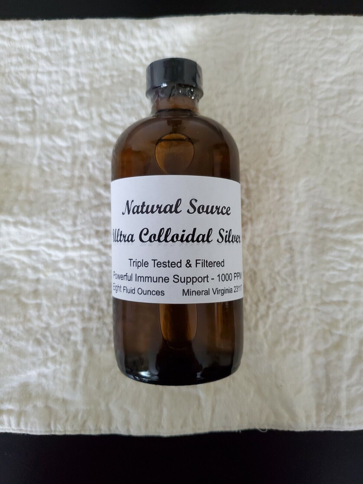 3 Bottles of Natural Source Ultra Colloidal Silver - Three 8oz Glass Bottles