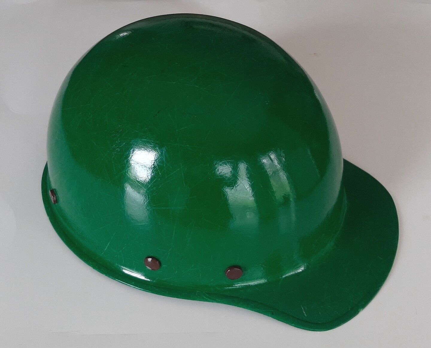 Vintage MSA Fiberglass Hard Hat Protective Cap Mine Safety 1959 Green W/ Insert