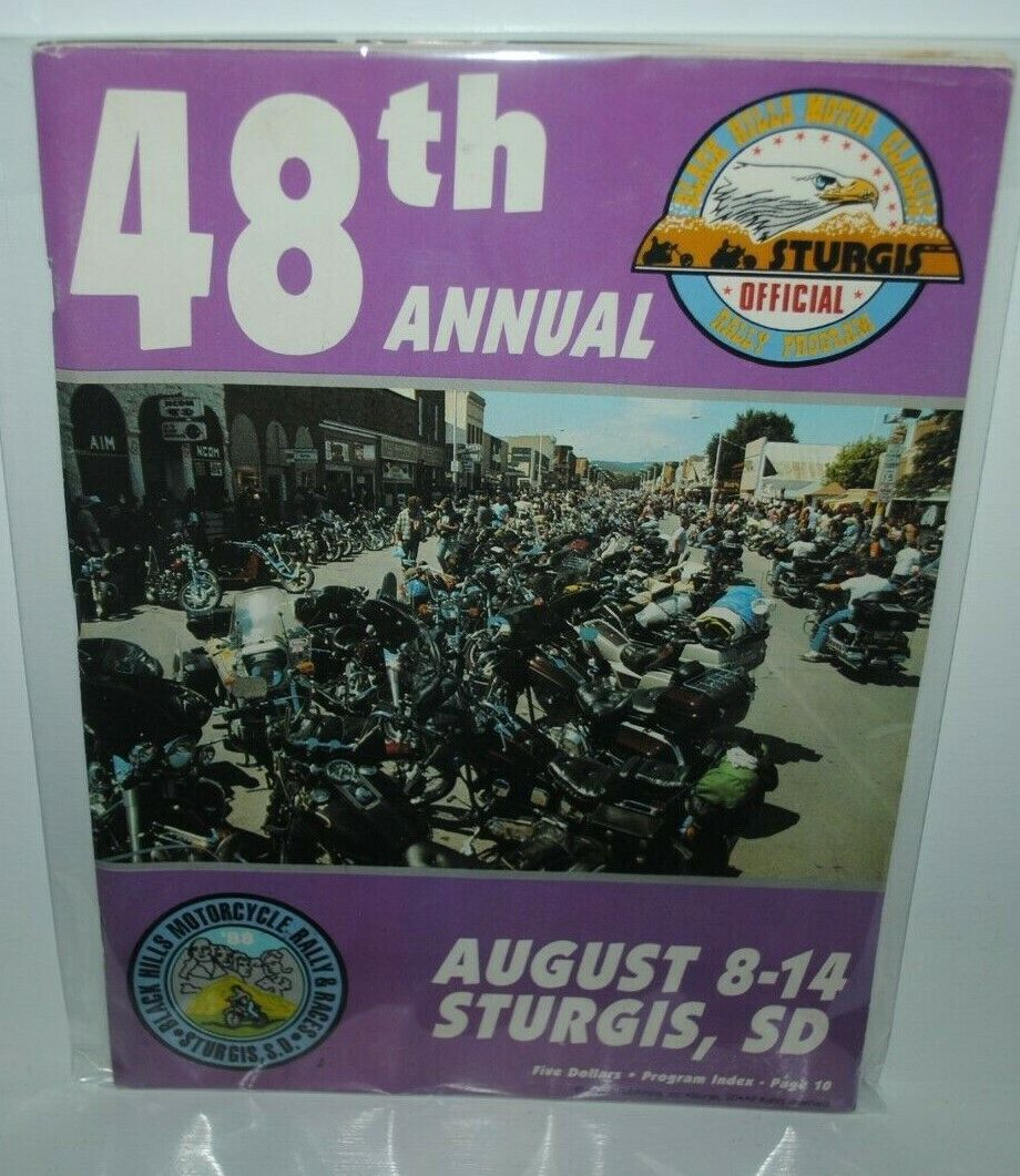 1988 Sturgis Rally program, motorcycles, Harley-Davidson