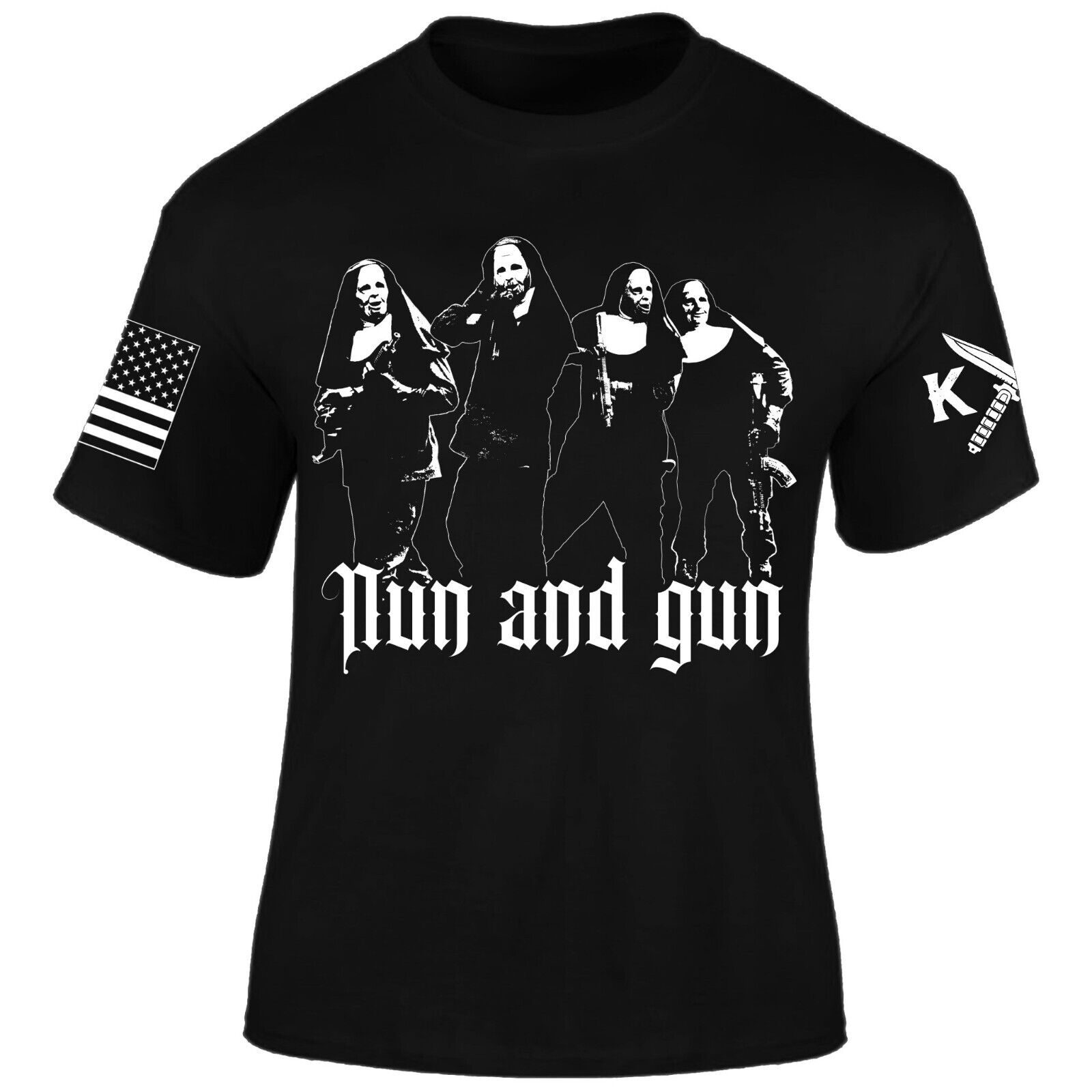 Nun and Gun T-Shirt I Patriot I Veteran I The Town I Military I America