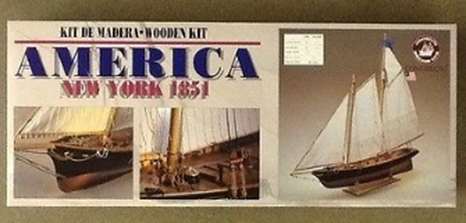 CONSTRUCTO 1/56 America 1856 Complete with Fittings Wooden Model  Kit# 80827 NEW