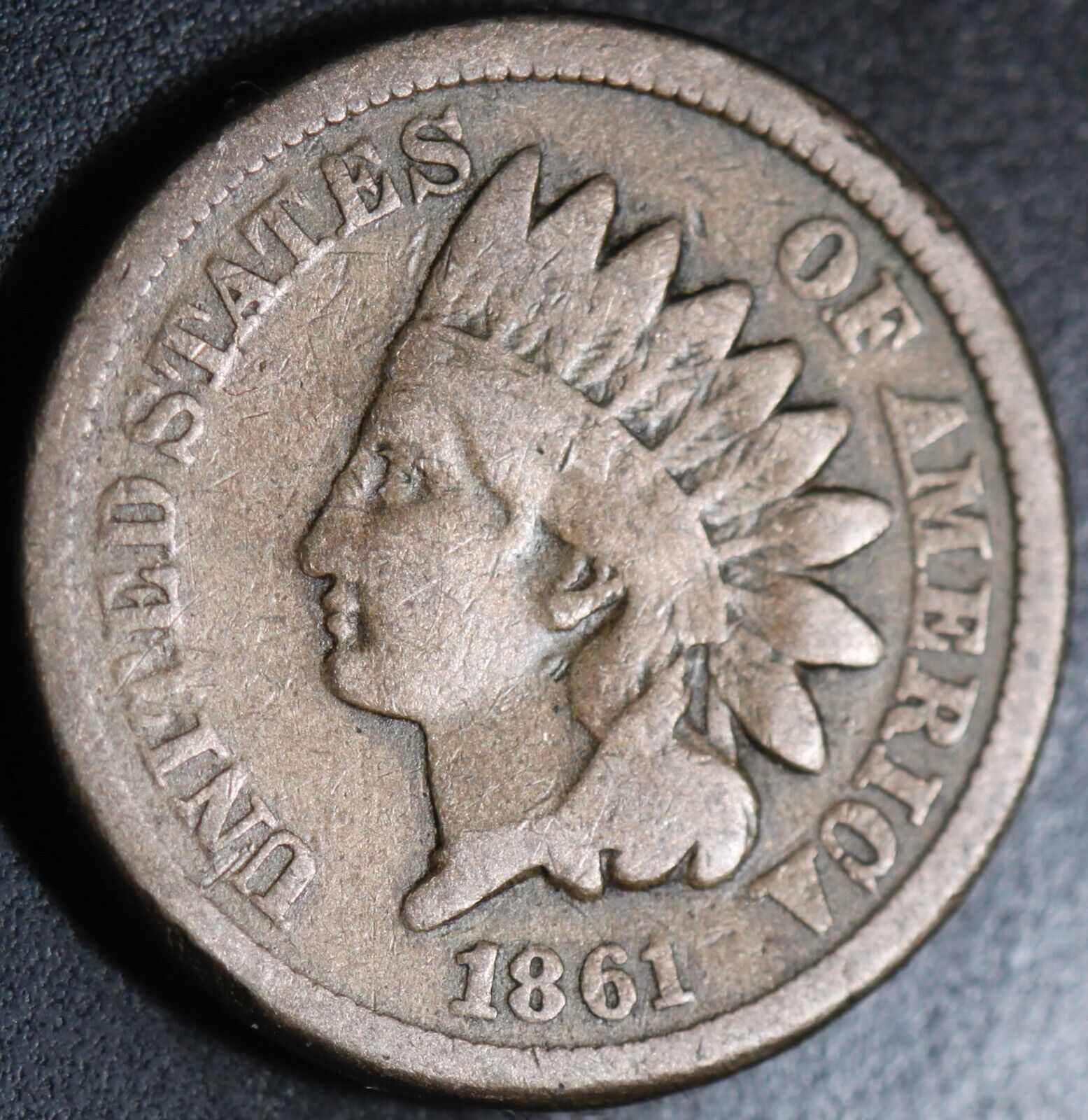 1861 INDIAN HEAD CENT - VG VERY GOOD