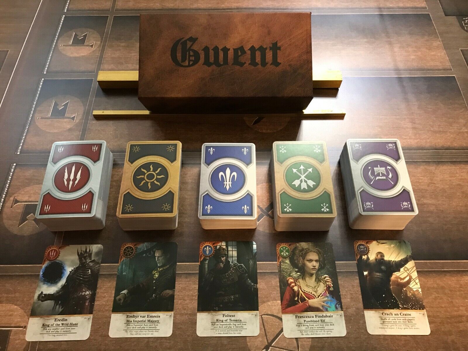 GWENT CARDS (5 DECKS) Witcher 3 COMPLETE SET with BOX