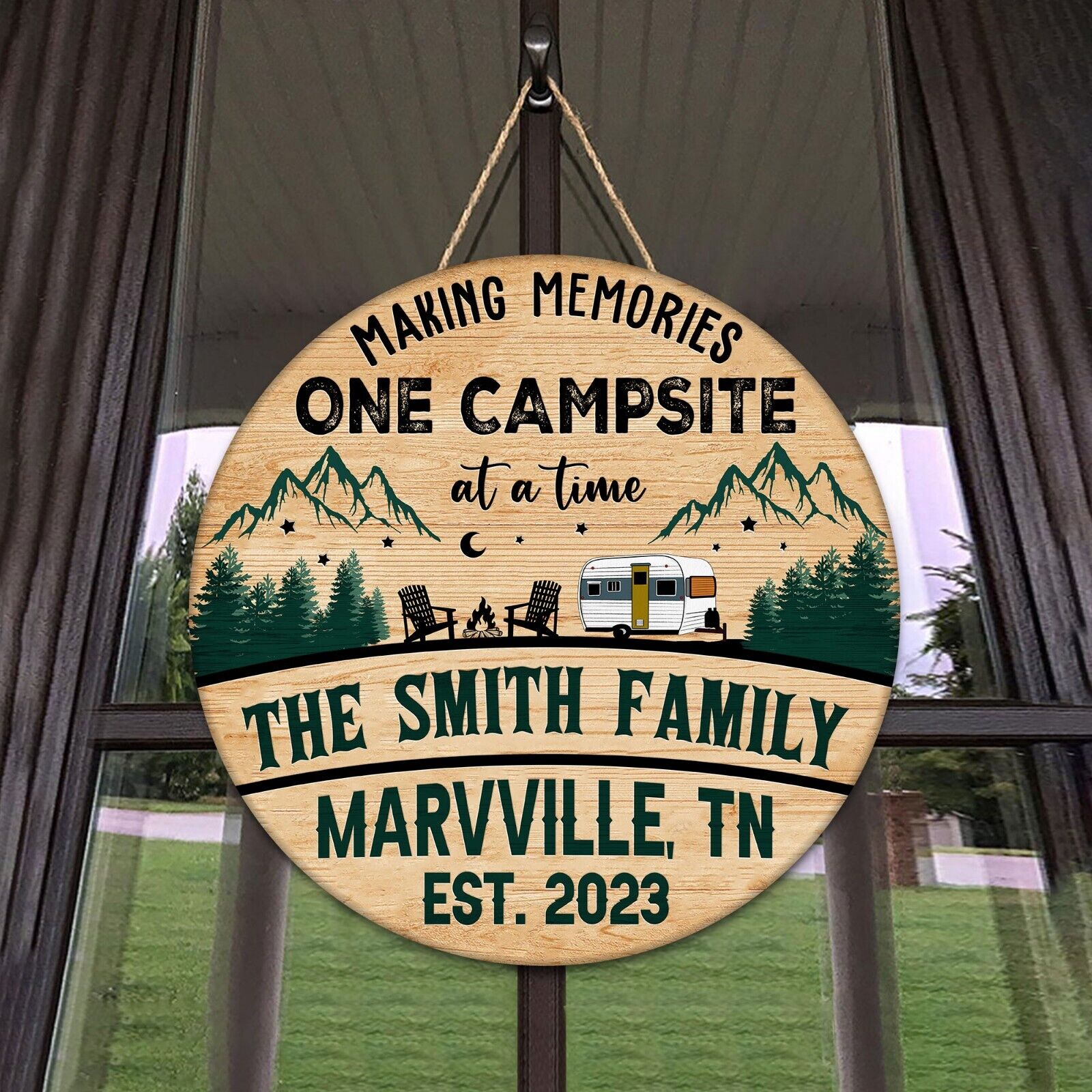 Custom Name Campsite Sign,Campsite Wooden Sign,Camping Wooden Sign,Camping Sign