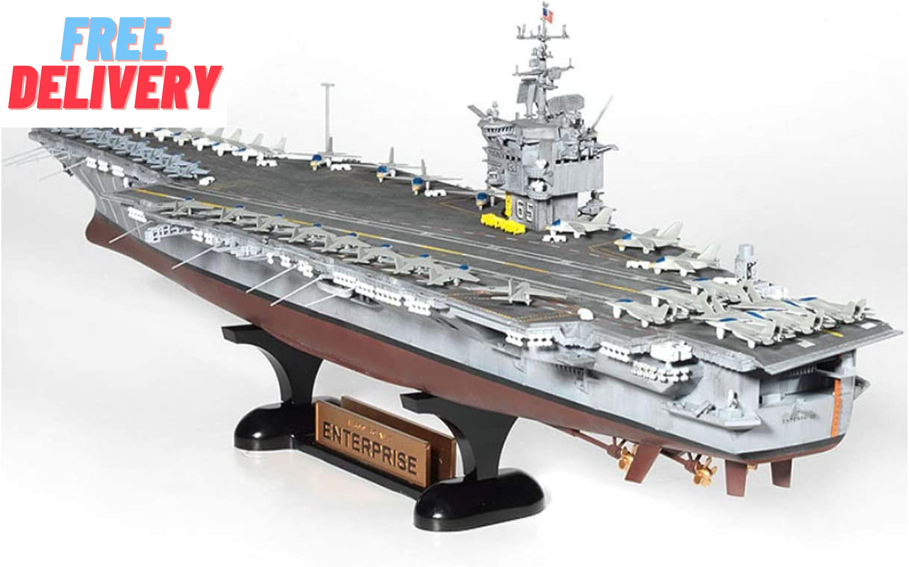 Academy USS Enterprise CVN-65 Aircraft Carrier Plastic Model Kits 1/600 Scale
