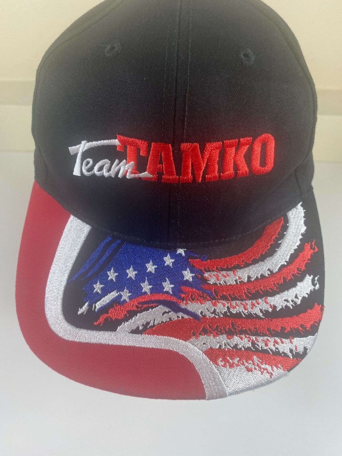 Team TAMKO Baseball Cap Hat Distressed Bill Stars & Stripes Adjustable Strapback