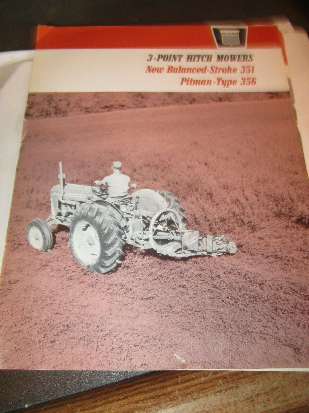 Vintage Oliver Co 3 PT HITCH Mowers 351 356 Advertising Brochure 1960\'s