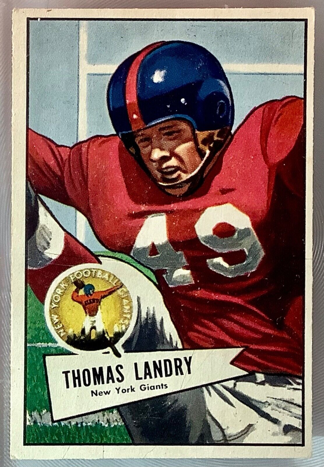 1952 Bowman Small Football #142 Tom Landry VG-EX LOOK Great Gift Sport Cards