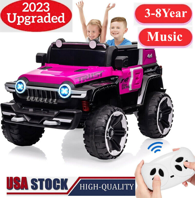 12V Kids Ride On Car Truck 2 Seater Electric On-Road UTV 2 Modes Music Remote 