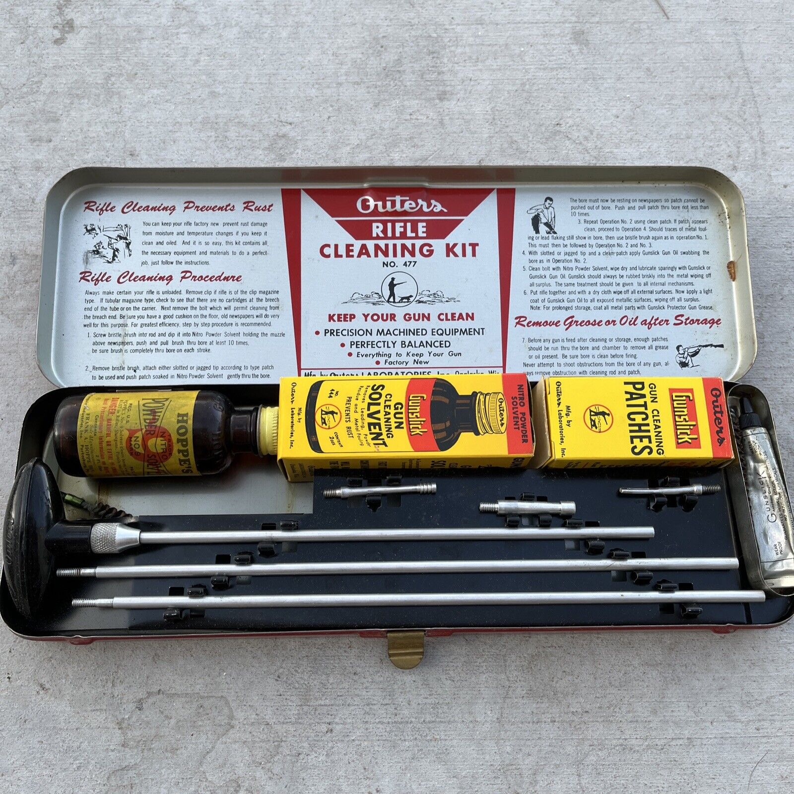 Vintage Outers No. 470 .22 Gun Cleaning Kit. Mint Complete. 