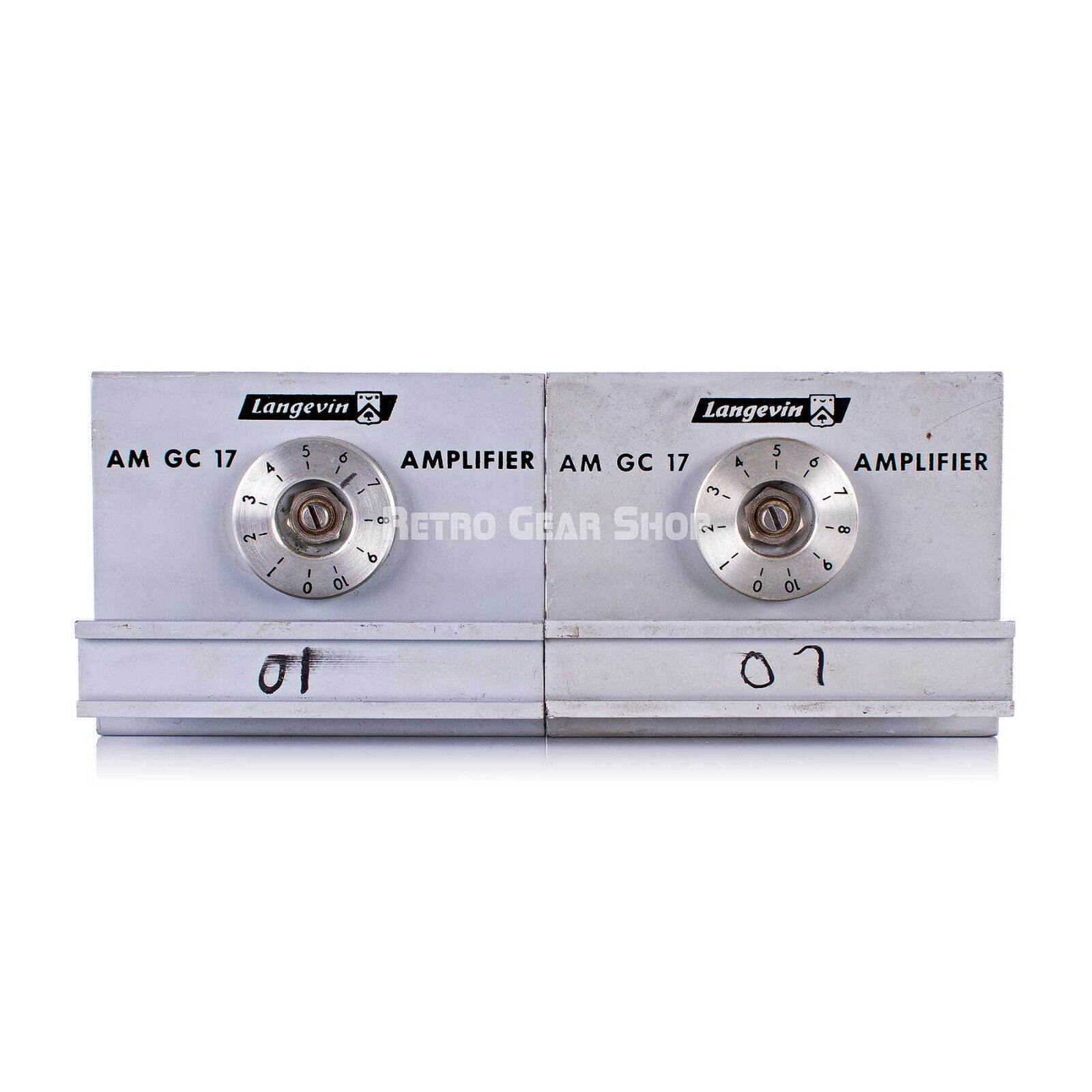 Langevin AM GC 17 Mic Preamp Modules Stereo Pair Vintage Rare AM17 PSU Serviced