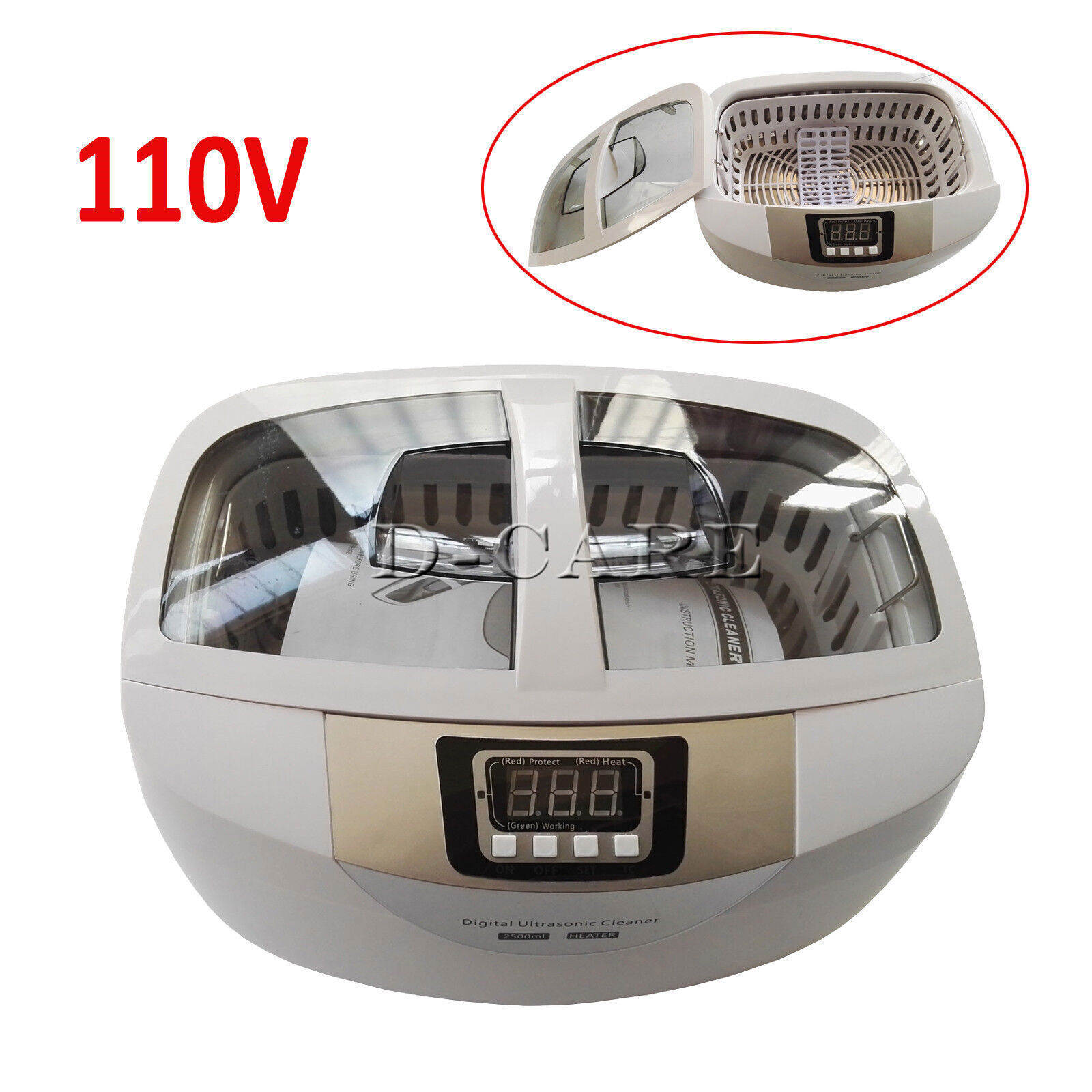 Medical Digital Washer Ultrasonic Cleaner Heater CD-4820 2.5L 110V/ 220V