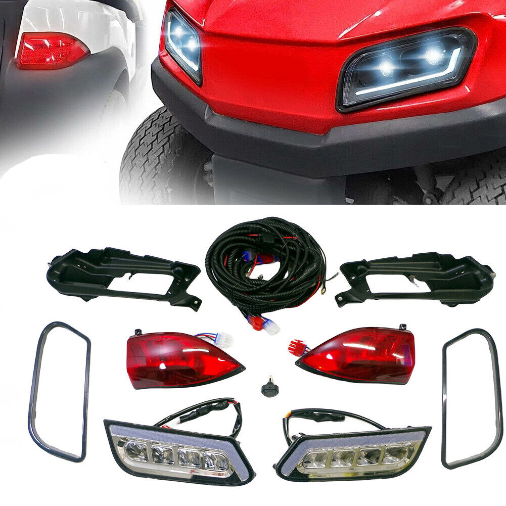 Club Car Tempo LED Light Kit Electric or Gas Golf Carts Headlights Tail Lights