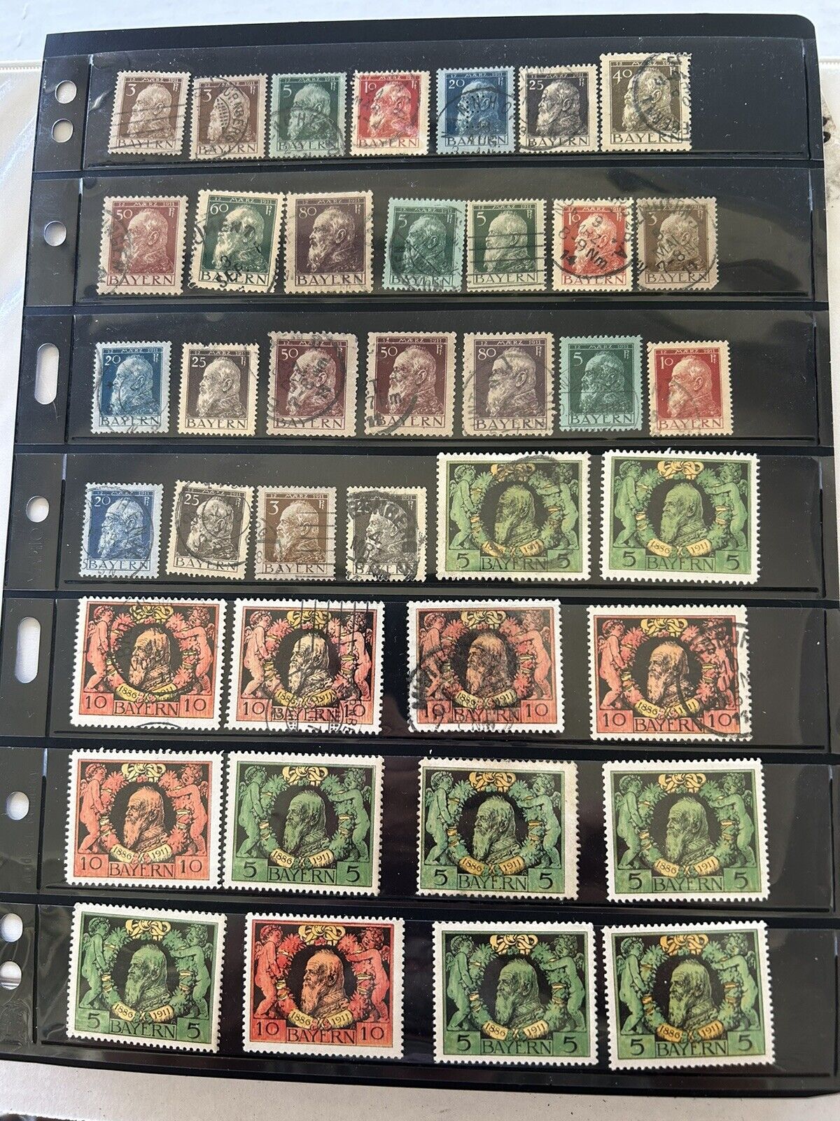 1911 Bavaria Bayern Luitpold 190 Stamps