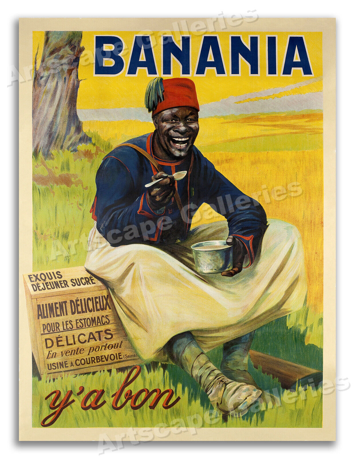 Banania 1915 Vintage French Breakfast Food Advertising Poster Art - 18x24