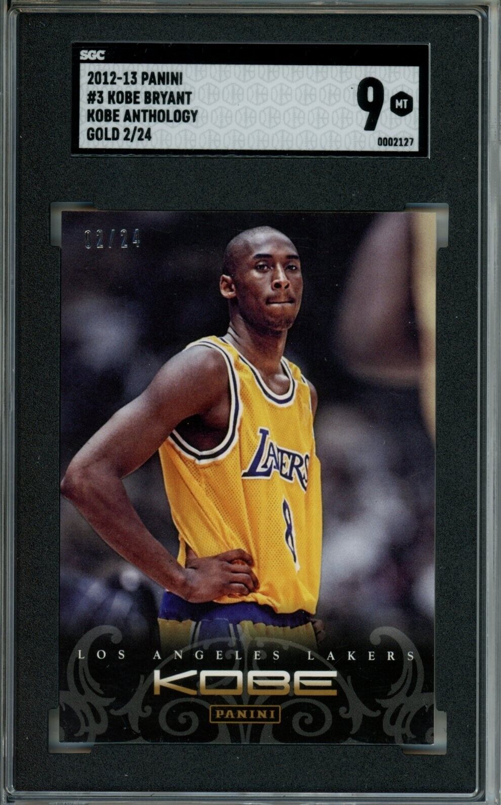 Kobe Bryant 2012-13 Panini Kobe Anthology #3 Los Angeles Lakers Gold /24