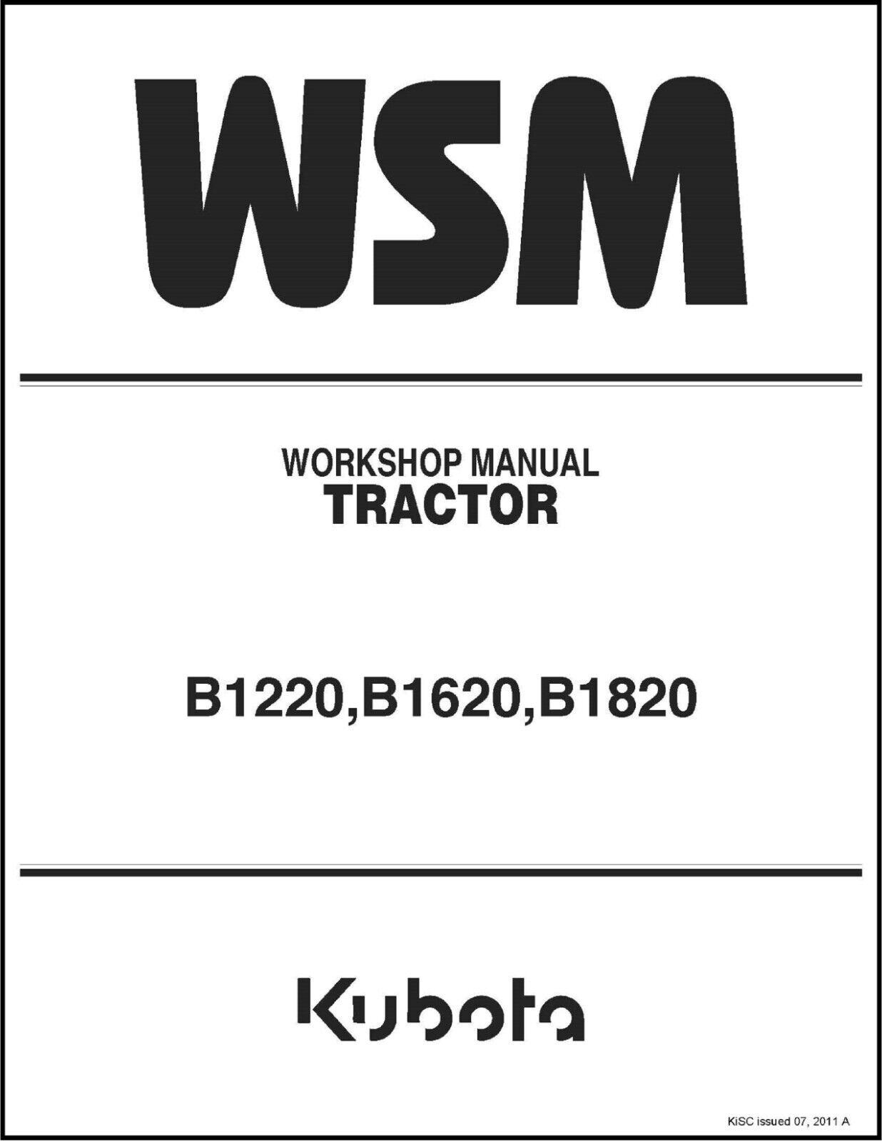 1220 1620 1820 Service Repair Manual Fits Kubota B1220 B1620 B1820 CN111