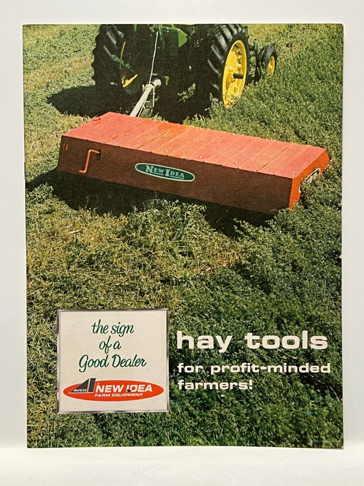 Vintage Avco New Idea Farm Equipment Tractor Hay Tools Folded Sales Brochure