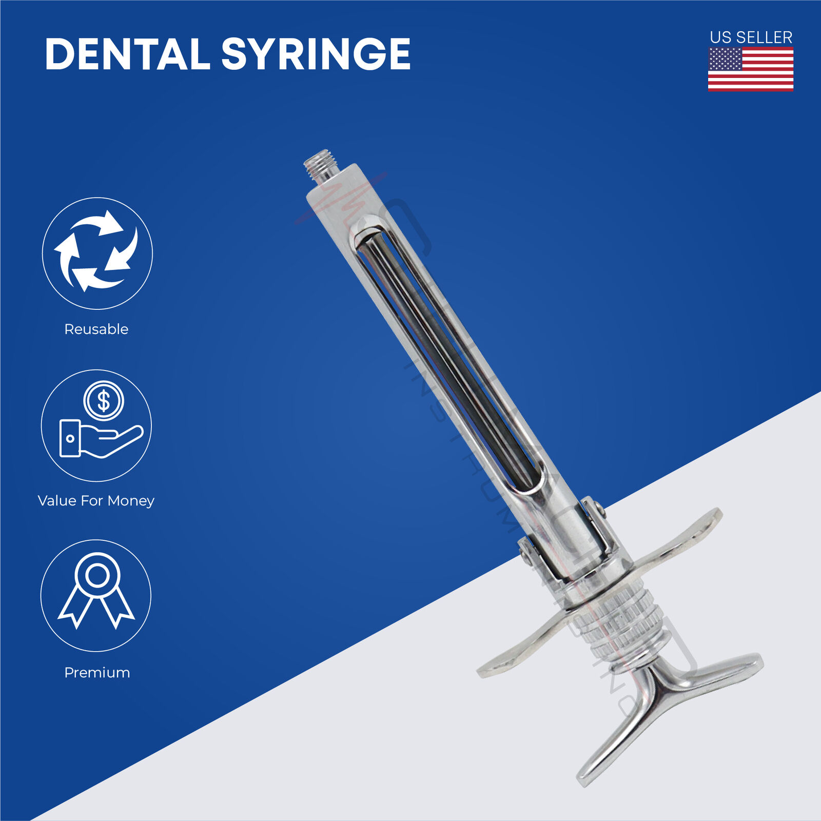 Universal Dental Anesthetic Syringe Self-Aspirating 1.8 ml - 2.2 ml