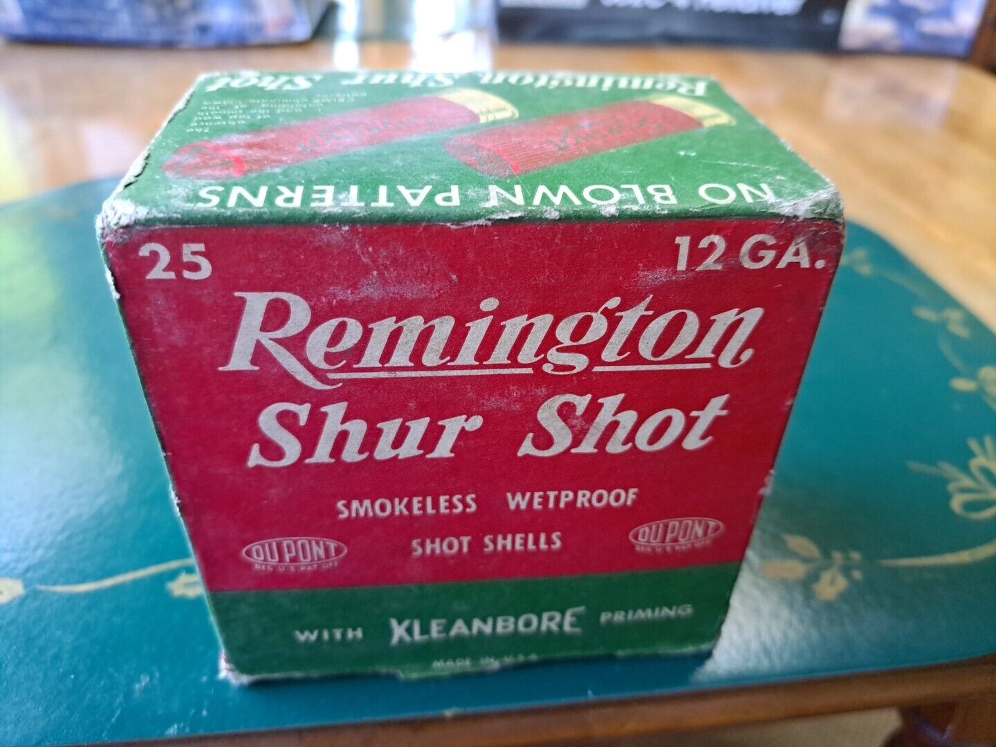 Vintage Remington Kleanbore Shur Shot 12 Gauge Empty Box Dupont Smokeless NY USA