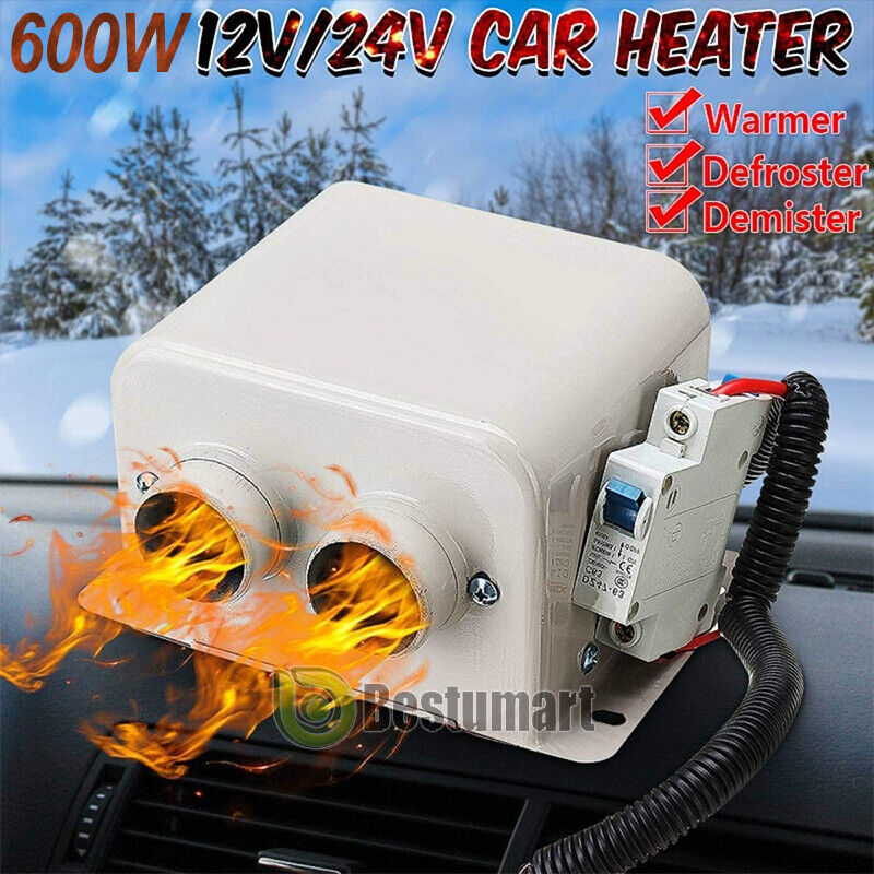 Car Heater DC 12V 24V 600W Heating Fan Defogger Defroster Demister Air Purifier