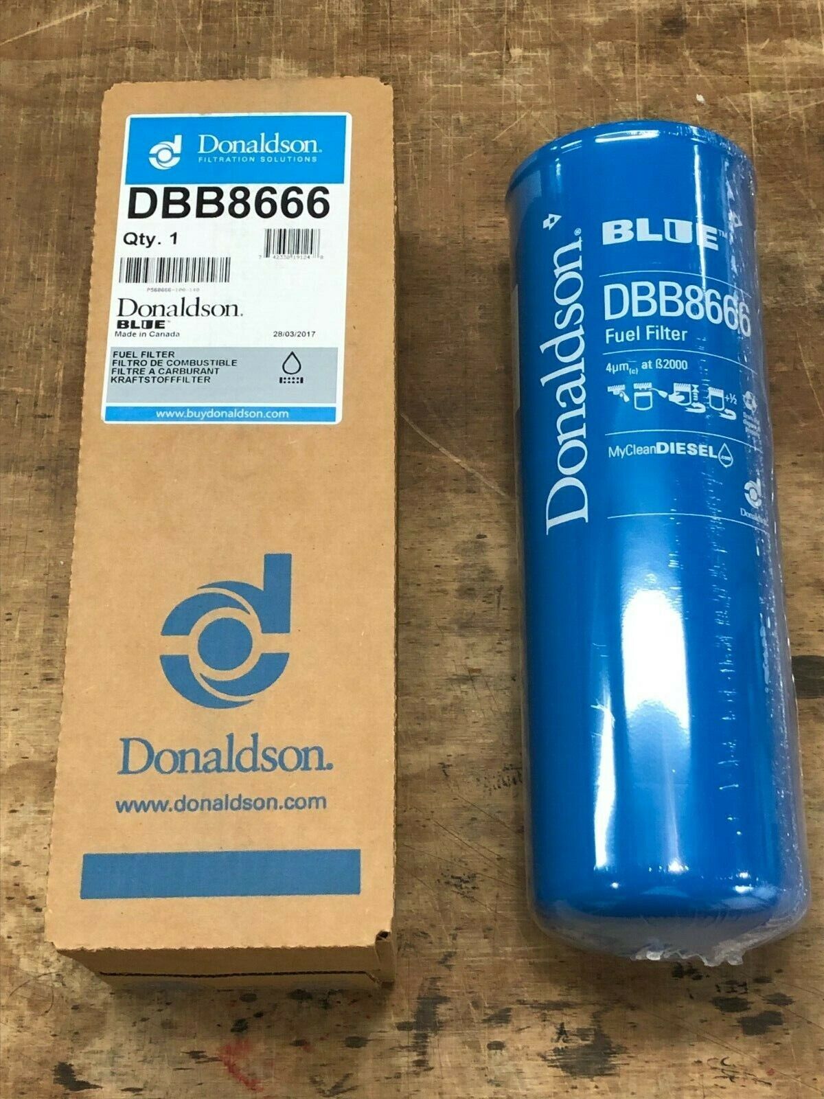 Donaldson Blue DBB8666 4 Micron Fuel Filter New