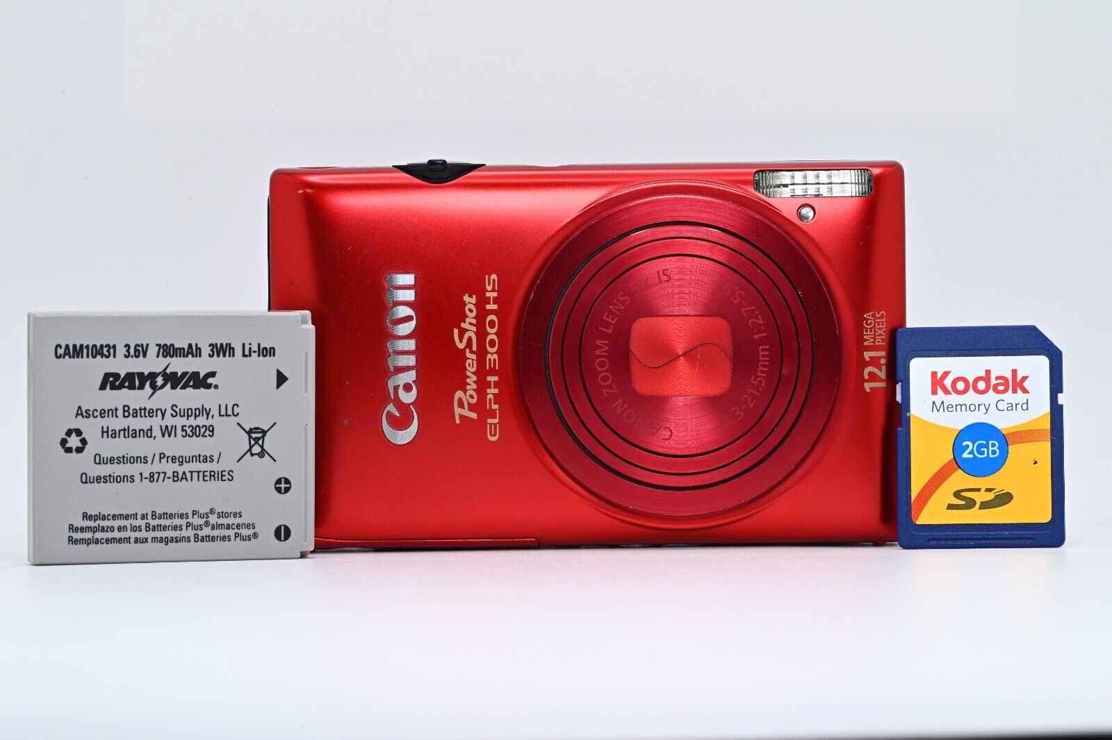 [NEAR MINT] Canon PowerShot ELPH 300 HS | 12.1MP Digital Camera - RED