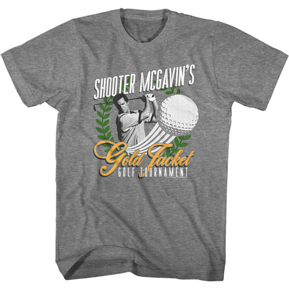 HOT SALE Shooter McGavin\'s Gold Jacket Golf Tournament Men\'s T Shirt